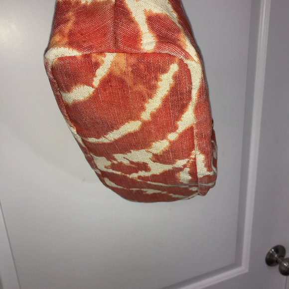 Michael Kors Canvas Tie Dye Red and Cream Tote EUC - Picture 3 of 6